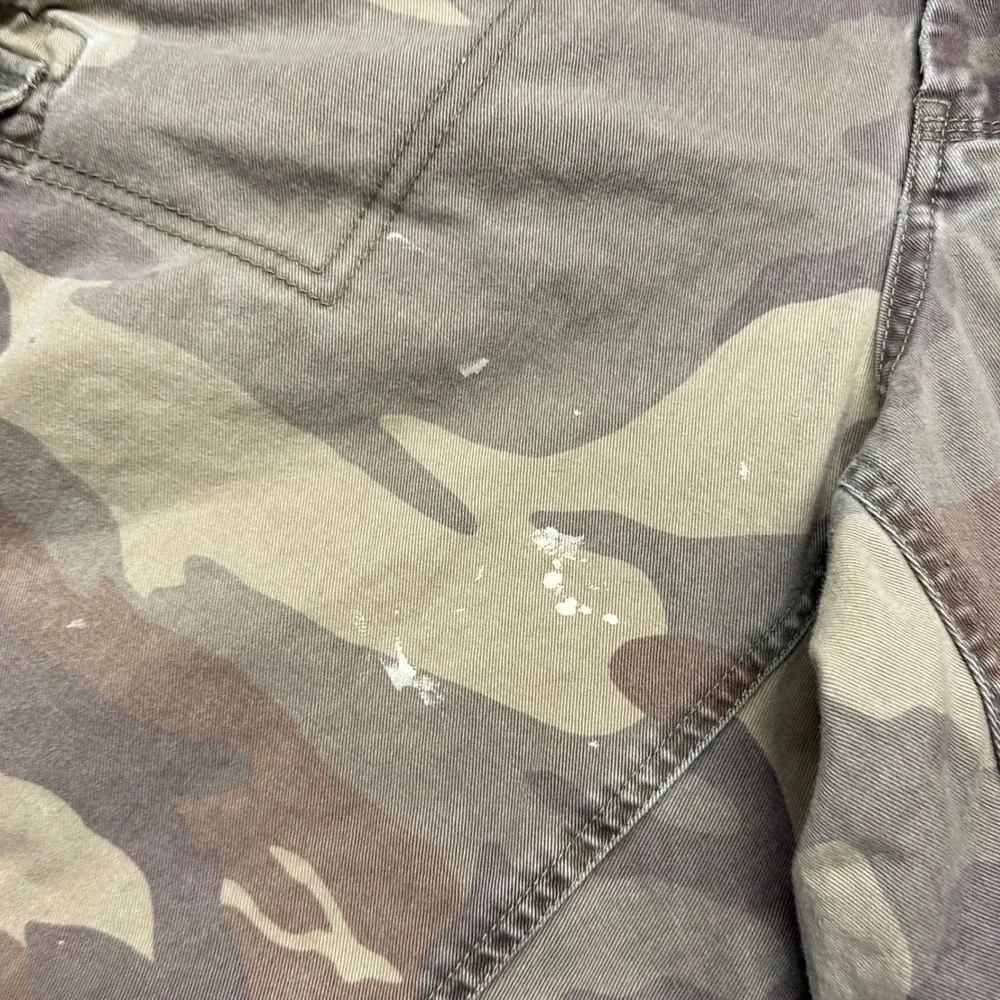 Vintage Y2K Gap Mens 38 Faded Military Surplus Camouflage Cargo Shorts Cotton
